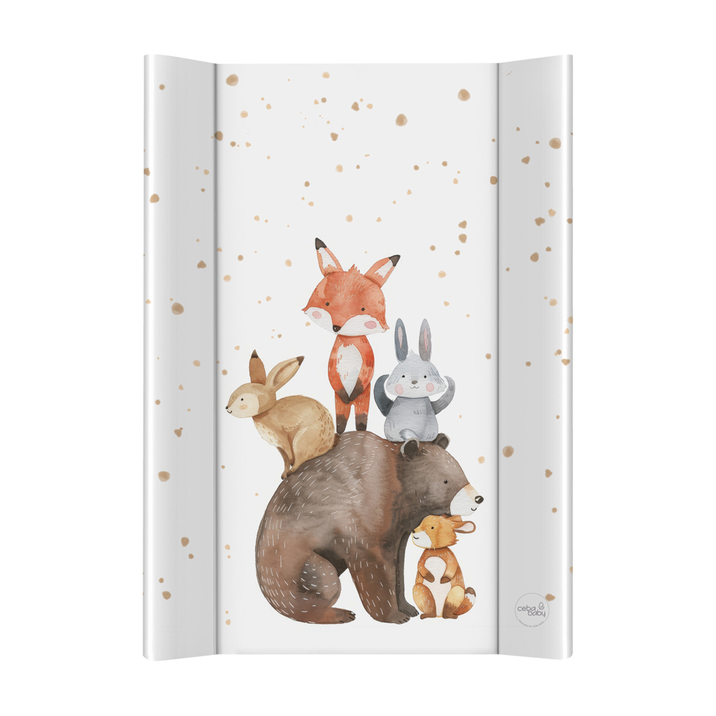 CEBA BABY Podložka prebaľovacia 2-hranná mäkká (50x70) Basic Forest Friends